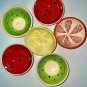 Handcrafted Multicolor Handle Ceramic Bowl Set of 6 - Serving round Sauce Bowls