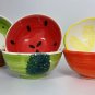 Handcrafted Multicolor Handle Ceramic Bowl Set of 6 - Serving round Sauce Bowls