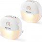 AUVON Plug in Night Light with Motion Sensor and Dusk to Dawn Sensor, Mini Warm