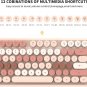 V2020 Wireless Keyboard and Mouse Combo, Colorful Wireless Keyboard with round K