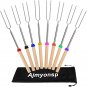 Ajmyonsp Marshmallow Roasting Sticks - Smores Sticks for Fire Pit Extra Long Ext