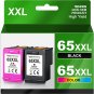 65XXL Ink Cartridge Combo Pack Replacement for HP Ink 65 HP 65XL High Yield Work