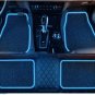 Car Floor Mats with Led Strip Light, Universal Fit Black Automotive Carpet, Anti