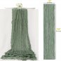 Elegant Cheesecloth Table Runner - Sage 160 Inch Gauze Table Runner - Boho Cotto