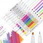 Curve Highlighters Pen Set, 13 Colors Dual Tip Marker Pens with 9 Different Curv
