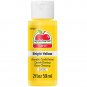 Apple Barrel Acrylic Paint in Assorted Colors (2 Oz), 20513, Bright Yellow