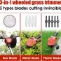Electric Wacker Battery Powered Lightweight 3 in 1 Small Push Lawn Mower Stringl