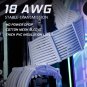 18AWG PSU Cable Extension Sleeved Custom Mod GPU PC Audio Video Power Supply Sof