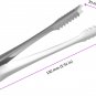 JEUIHAU 12 PCS 6 Inches Ice Tongs, Stainless Steel Ice Tongs with Teeth, Mini Ap