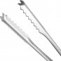 JEUIHAU 12 PCS 6 Inches Ice Tongs, Stainless Steel Ice Tongs with Teeth, Mini Ap