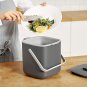 Food Waste Basket Bin – a Countertop Bucket with Extra Long Handles for Your Con