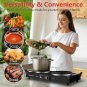 ES-3203 Hot Plate Electric Double Burner 1800W for Cooking with Adjustable Tempe