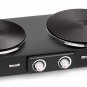 ES-3203 Hot Plate Electric Double Burner 1800W for Cooking with Adjustable Tempe