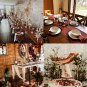 12 Pcs Beige Cheesecloth Table Runner 10FT, Gauze Table Runner,Vintage Gauze Tab