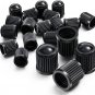 20 Pack Tyre Valve Dust Caps for Car, Motorbike, Trucks, Bike, Bicycle (Black)