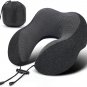 Neck Pillow for Travel, 100% Pure Memory Foam Soft Pillow for Airplane Sleeping