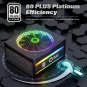 GAMEMAX 1300W Power Supply, ATX 3.0 & PCIE 5.0 Ready, 80+ Platinum Certified, Ad