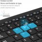 Wireless Keyboard, 2.4G Portable Mini Computer Keyboard, Quiet Click, 12 Media K