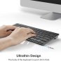 Wireless Keyboard, 2.4G Portable Mini Computer Keyboard, Quiet Click, 12 Media K