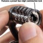 Bike Lock Cable, Combination Bicycle Lock, Cable Lock for Outdoor Equipment, Bla