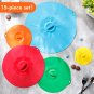 15 Pcs Silicone Lids Heat Resistant Microwave Splatter Cover 5 Sizes Microwave F