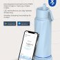 Insulated Smart Water Bottles with Straw, Intake Tracker, Water Safety Analyzer,