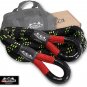 Offroading Gear 4X4 20'X3/4" Kinetic Recovery Rope & Tow Rope Kit| Black (19,000
