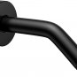 YASFEL Black Shower Arm 6" Shower Extension Arm Pipe with Flange and Teflon Tape