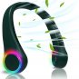 Bladeless Portable Neck Fan - Rechargeable Hands Free USB Personal Fan Battery O