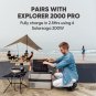 200W Portable Solar Panel for Explorer 1000 Pro/1500 Pro/2000Pro/3000Pro Power
