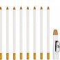 Maitys 8 Pieces Barber Pencil with Built-In Sharpener Edge Hairline Razor Trace