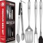 Alpha Grillers Grill Set Heavy Duty BBQ Accessories - BBQ Tool Set 4Pc Grill Acc