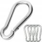 CAIDMOS Carabiner Clips, 5PCS Stainless Steel Carabiner Heavy Duty, Large Carabi