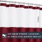 Waffle Weave Shower Curtain with Snap-In Fabric Liner & 12 Metal Hooks Set - Hot