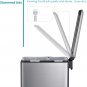 13 Gallon Kitchen Trash Can, Dual Compartment Recycle Combo, Slim Body Stainless