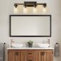 Farmhouse Bathroom Vanity Light 4 Light Sconces Wall Lighting Wood Rustic Bathro