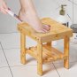Shower Stool for Shaving Legs Wooden Shower Foot Rest for inside Shower Corner S