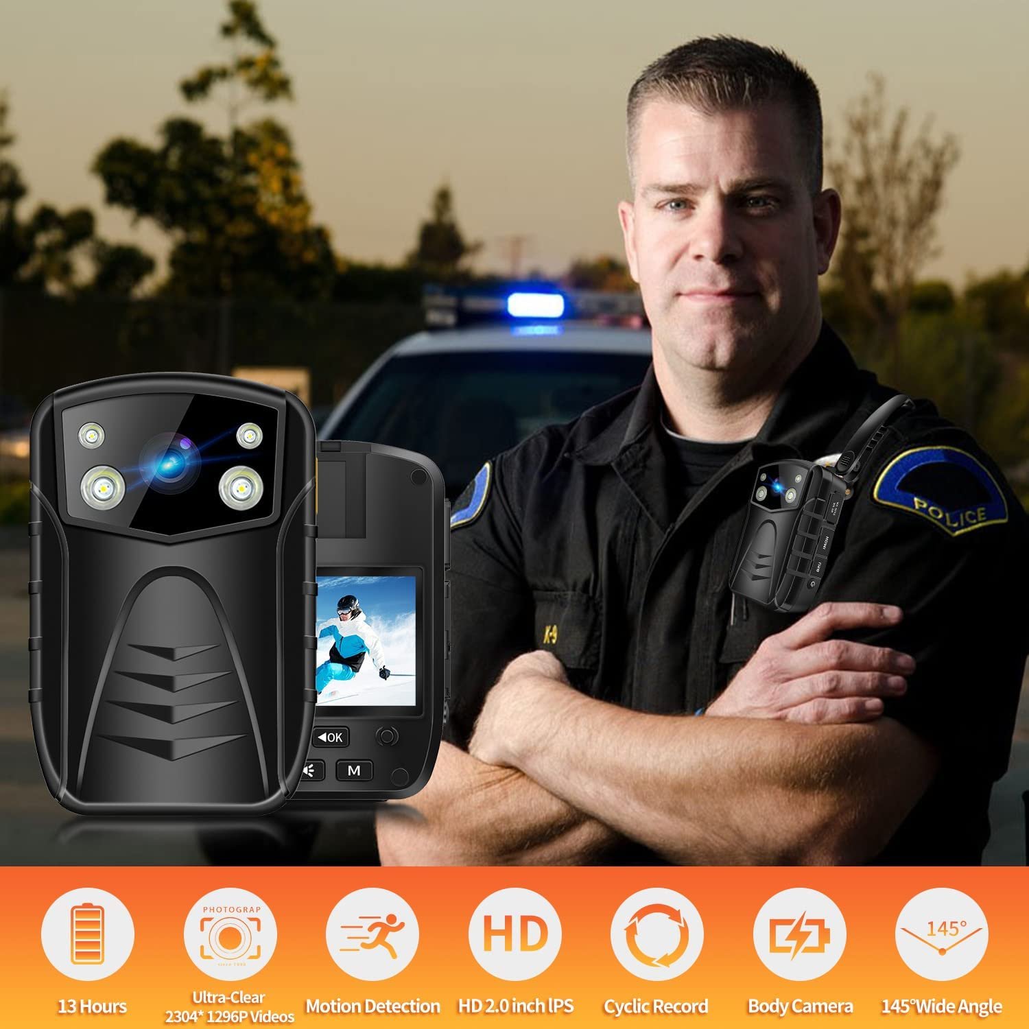 1296P HD Police Body Camera For Law Enforcement Body Cameras Camcorders ...