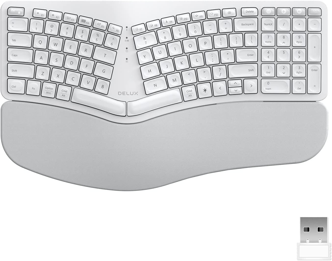Ergonomic Keyboard, Upgraded Wireless Ergo Split Keyboard with Backlit, 2.4G and