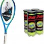Ti. Conquest Tennis Racket - Pre-Strung Light Balance 27 Inch Racquet - 4 1/4 i