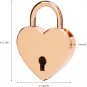 Veyocilk 2 PCS Mini Golden Heart Shaped Lock Small Cute Padlocks with Key for Je