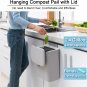 Tiyafuro 2.4 Gallon Kitchen Compost Bin for Counter Top or under Sink, Hanging S