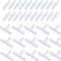 ALEGI Aquarium Air Valve Connector White Plastic Inline Tubing (2 Shapes 40Pcs)