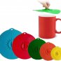 Set of 5 Silicone Lids - Heat Resistant, Microwave Splatter Covers, Reusable Foo