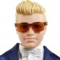Barbie Ken Doll, Blonde Fairytale Groom with Satiny Blue Suit and 5 Accessories