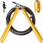 Jump Rope - Gold Aluminum Non Slip Handles with Coated Steel Cable Jump Rope - C