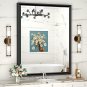 24X36 Inch Black Bathroom Mirrors for Wall, Metal Framed Wall Mirrors with Non-R
