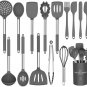 Silicone Cooking Utensil Set, Kitchen Utensils 15Pcs Cooking Utensils Set Non-St