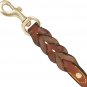 Soft Touch Collars Leather Braided Dog Leash, Brown 6Ft X 3/4 Inch, Naturally Ta