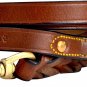 Soft Touch Collars Leather Braided Dog Leash, Brown 6Ft X 3/4 Inch, Naturally Ta